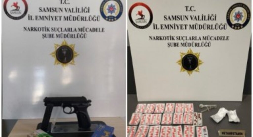 Samsun’da Uyuşturucu Operasyonu: Eroin, Sentetik Ecza ve Ruhsatsız Tabancalar Ele Geçirildi