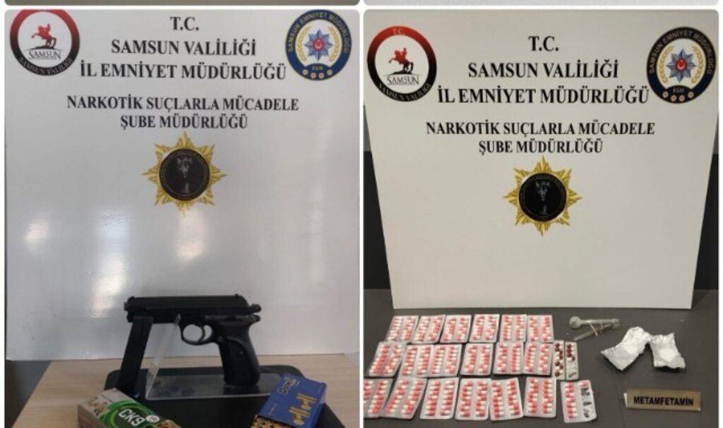 Samsun’da Uyuşturucu Operasyonu: Eroin, Sentetik Ecza ve Ruhsatsız Tabancalar Ele Geçirildi