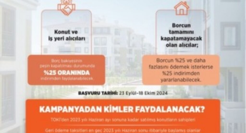 TOKİ’de yüzde 25 indirim kampanyası