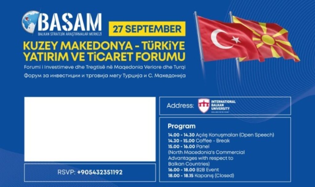 Türkiye Makedonya Ekonomi Forumu Üsküp’te Yapılacak