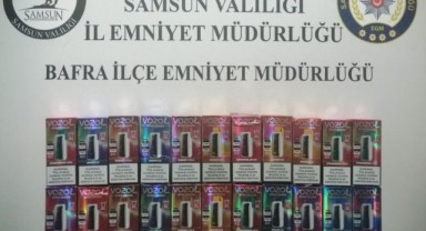 Bafra’da Elektronik Sigara Operasyonu