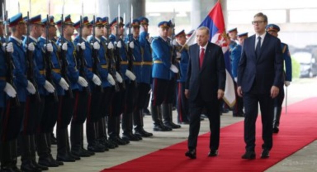 Cumhurbaşkanı Recep Tayyip Erdoğan, Sırbistan Cumhurbaşkanlığı Sarayı’nda