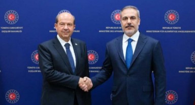 Dışişleri Bakanı Hakan Fidan, KKTC Cumhurbaşkanı Ersin Tatar ile buluştu