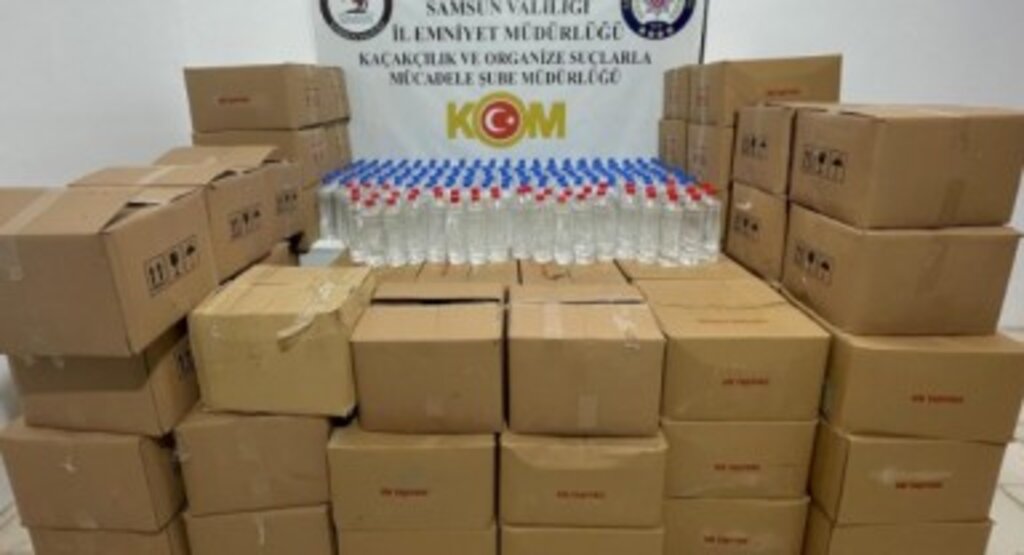 Samsun'da kamyonette 1 ton etil alkol ele geçirildi!