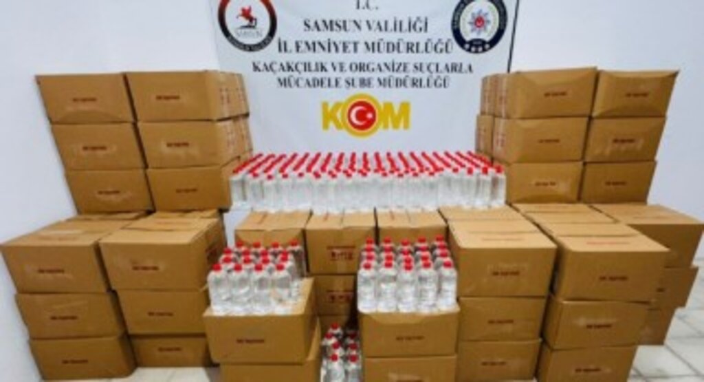 Samsun Polisi 3 Ton Kaçak Etil Alkol Ele Geçirdi!