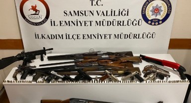 İlkadım’da Silah ve Mühimmat Operasyonu: Çok Sayıda Kaçak Silah Ele Geçirildi