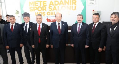 KKTC Cumhurbaşkanı Ersin Tatar’dan, Mete Adanır Spor Salonu’na anlamlı ziyaret