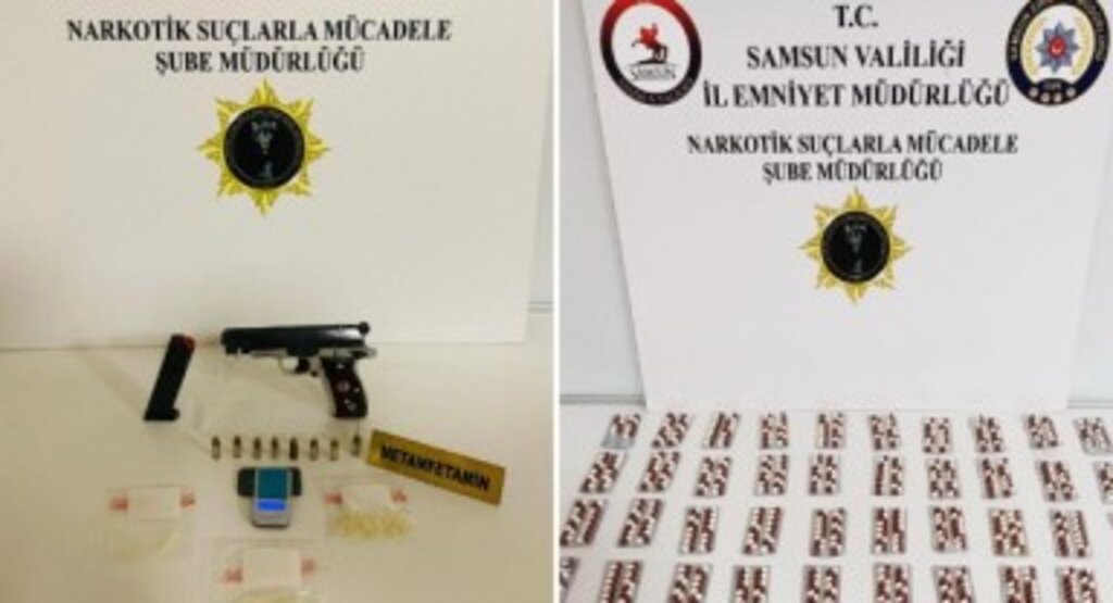 Samsun İlkadım'da Uyuşturucu ve Silah Operasyonu: 840 Adet Sentetik Ecza ve 1 Ruhsatsız Tabanca Ele Geçirildi