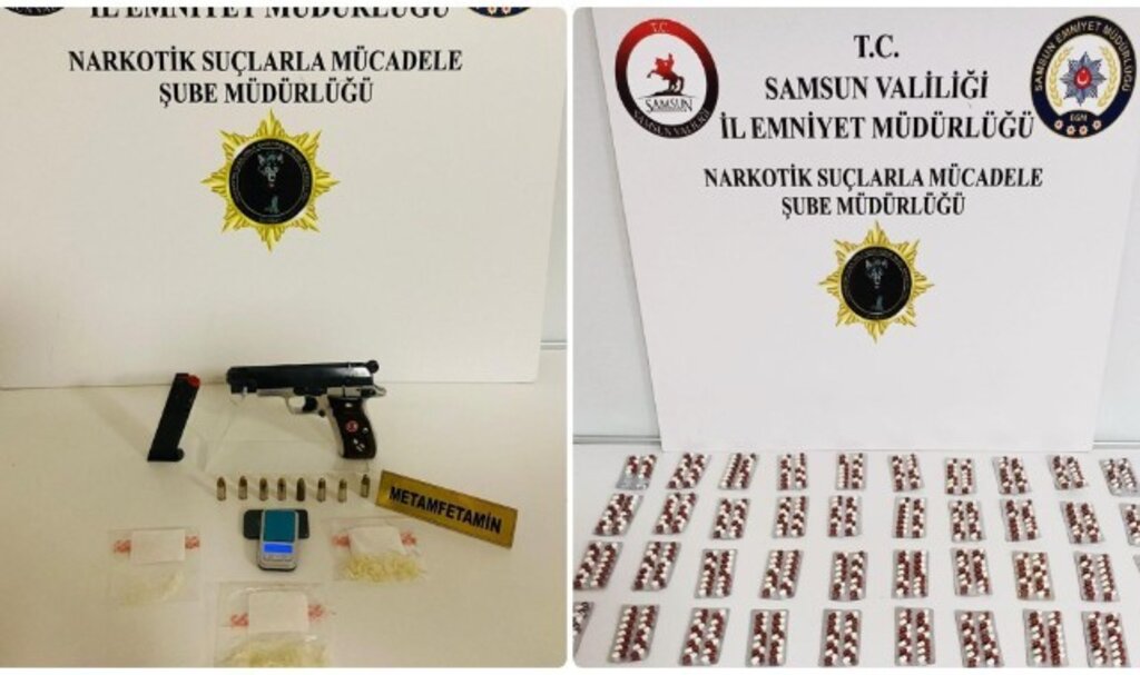 Samsun İlkadım'da Uyuşturucu ve Silah Operasyonu: 840 Adet Sentetik Ecza ve 1 Ruhsatsız Tabanca Ele Geçirildi