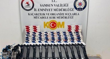 Tekkeköy'de Büyük Kaçakçılık Operasyonu: Ruhsatsız Silah ve Kaçak Ürün Ele Geçirildi