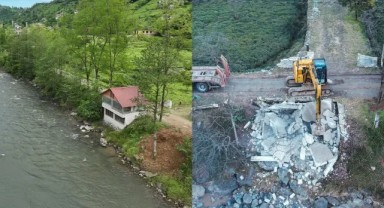 Fırtına Vadisi’ndeki kaçak yapılar yıkılıyor