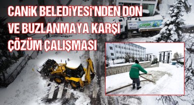 Canik Belediyesi'nden Don ve Buzlanmaya Karşı Çözüm Çalışması