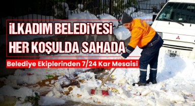 İlkadım Belediyesi'nden Yoğun Kar Yağına Karşı Kesintisiz Hizmet