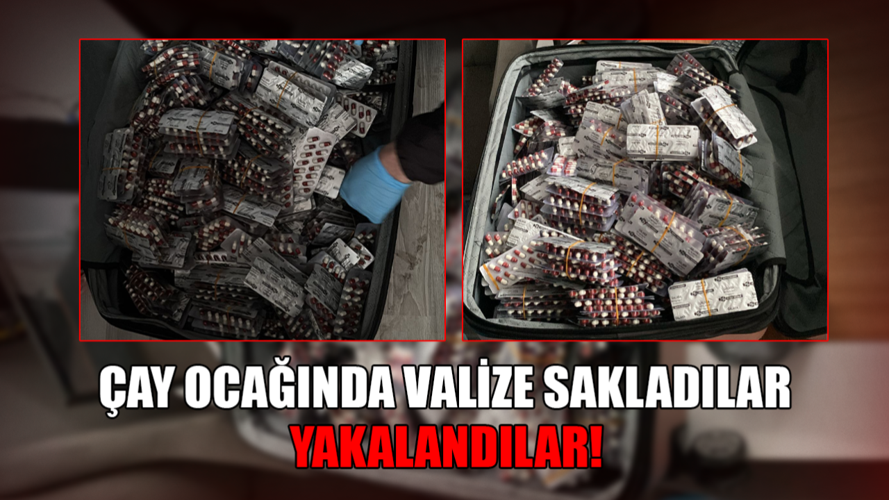 Çay Ocağında Valize Sakladılar, Yakalandılar!