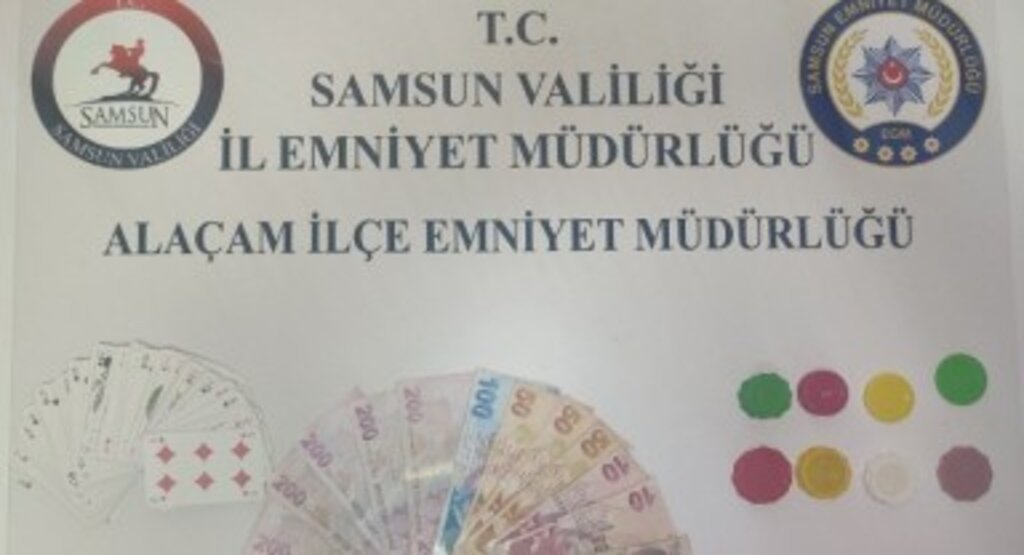 Samsun Alaçam’da Kumar Baskını: 36.988 TL Para Cezası Uygulandı