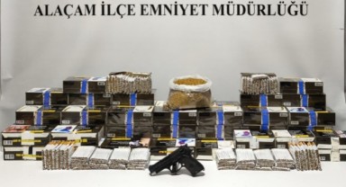 Samsun’da Kaçakçılık Operasyonu: Bandrolsüz Makaron ve Kaçak Tütün Ele Geçirildi