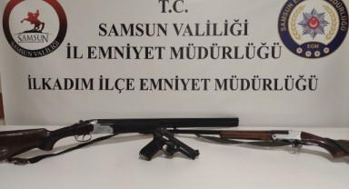 Samsun'da Silah Operasyonu: Şüpheli Şahıstan Tüfek ve Kurusıkı Tabanca Ele Geçirildi