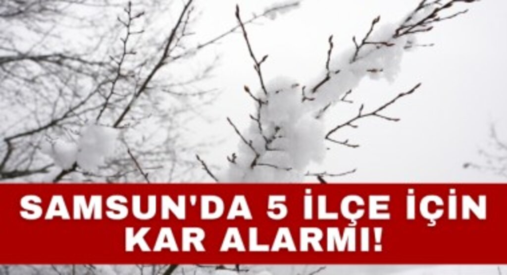 Samsun'da 5 İlçe İçin Kar Alarmı!