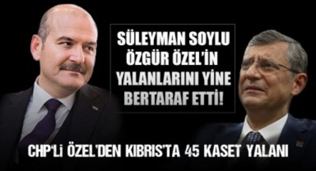 Süleyman Soylu'dan CHP'li Özel'e: 