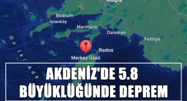 Gece Yarısı Akdeniz'de Deprem! Muğla ve Çevresinde Hissedildi