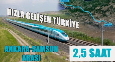 Hızla Gelişen Türkiye! Ankara-Samsun Arası Hızlı Trenle 2,5 Saate Düşüyor