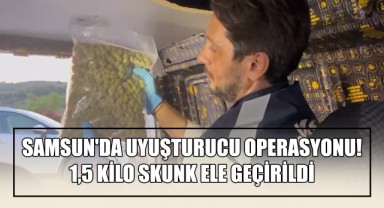 Samsun'da Uyuşturucu Operasyonu! 1,5 Kilo Skunk Ele Geçirildi