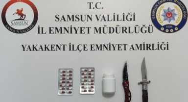 Samsun'da Narko Alan Uygulamasında Sentetik Ecza ve Bıçak Ele Geçirildi!