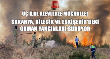 Üç İlde Alevlerle Mücadele! Sakarya, Bilecik ve Eskişehir'deki Orman Yangınları Sürüyor