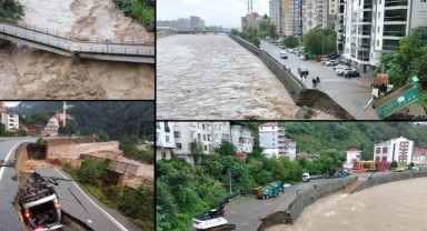 Rize’de Sel Felaketi: Bungalovlar Yıkıldı, Ayder Yaylası Yolu Kapandı