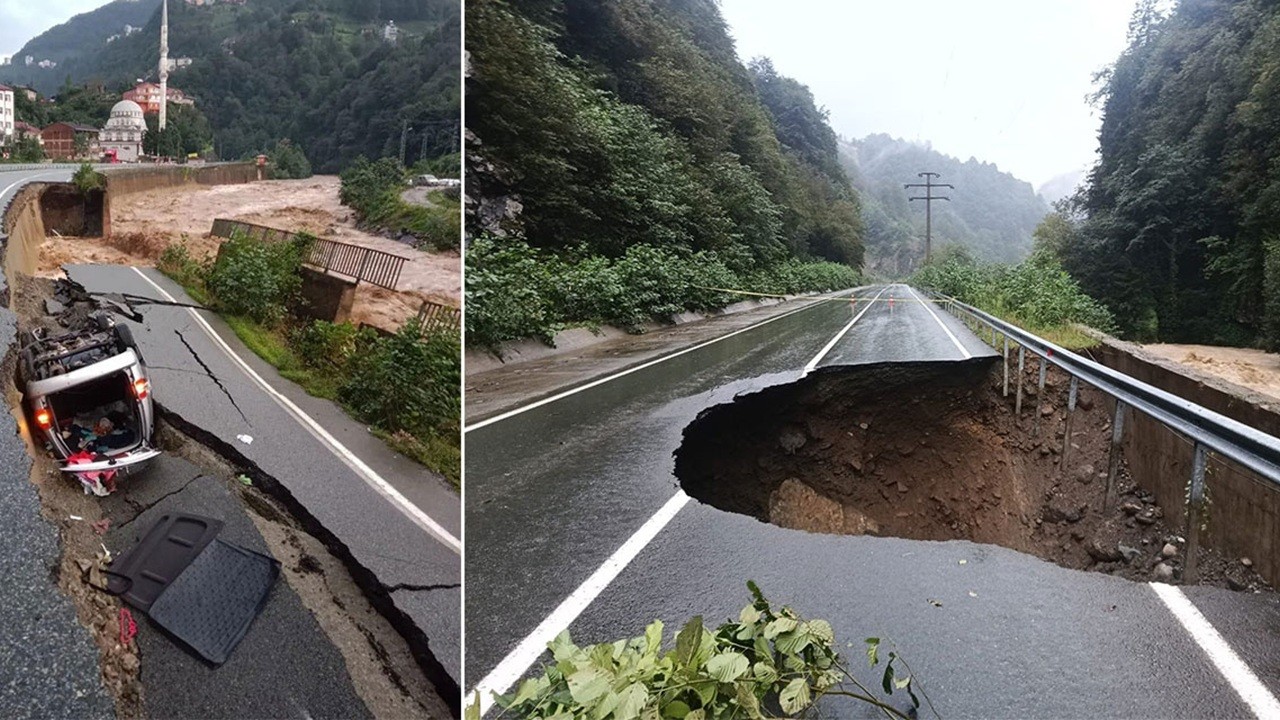 Rize’de Sel ve Heyelanlar Ulaşımı Olumsuz Etkiledi: 26 Köy Yolu Kapandı
