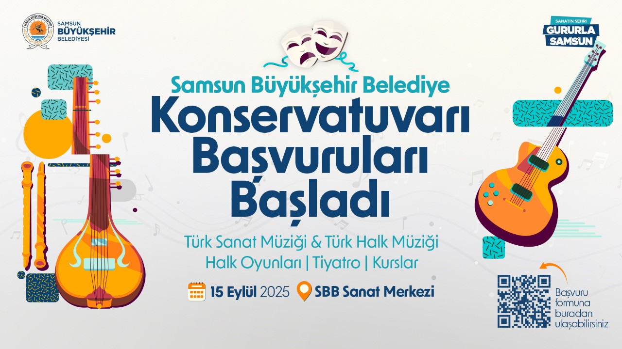 Samsun Büyükşehir’den Sanatseverlere Fırsat! Konservatuvar Başvuruları Başladı