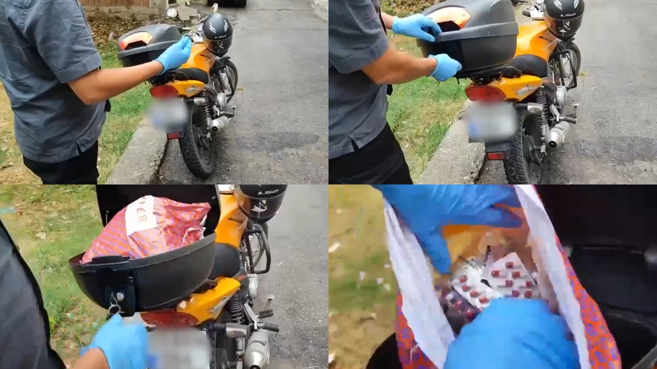 Samsun'da Şüpheli Motosiklet Durduruldu! 2 Bin 240 Sentetik Ecza Ele Geçirildi
