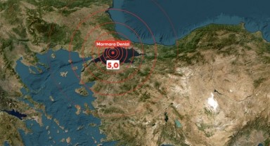 Marmara Denizi'nde 5 Büyüklüğünde Deprem