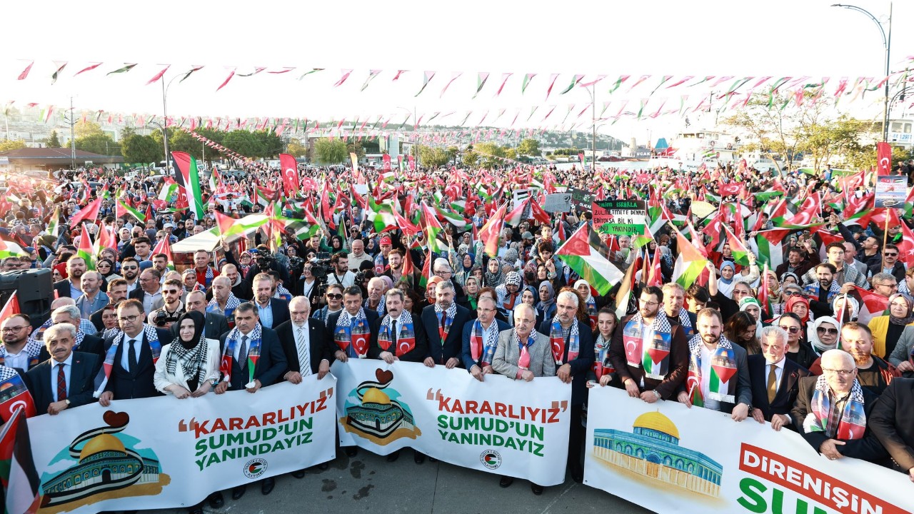 Samsun'dan Filistin ve Gazze'ye Destek: 'Kararlıyız, Sumud'un Yanındayız'