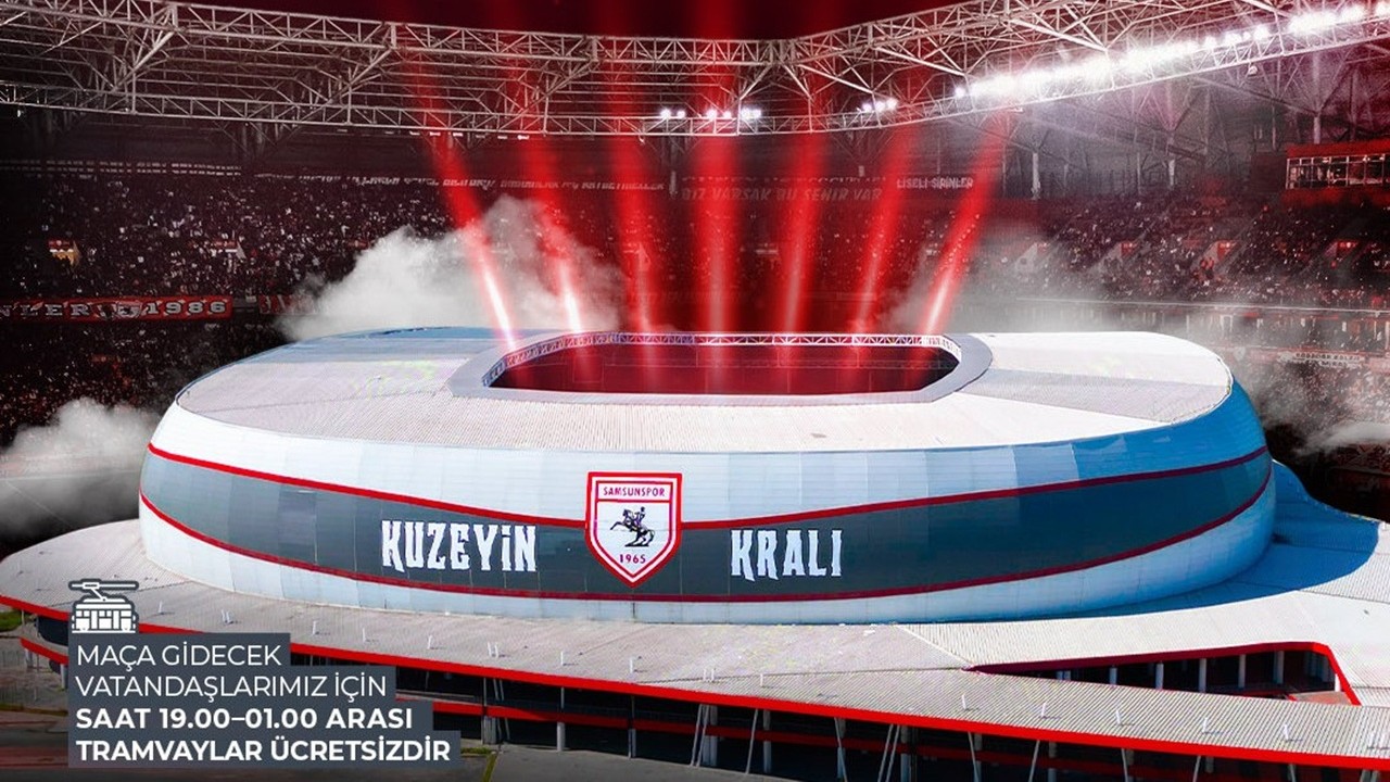 Samsunspor – Dinamo Kiev Maçında Tramvaylar Ücretsiz Hizmet Verecek