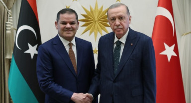 Cumhurbaşkanı Erdoğan, Libya Milli Birlik Hükümeti Başbakanı Dibeybe İle Görüştü