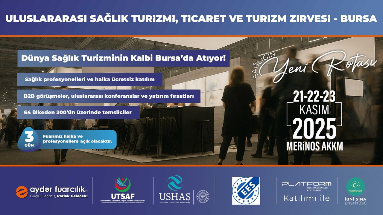Uluslararası Sağlık Turizmi, Ticaret ve Turizm Zirvesi Bursa’da Başlıyor