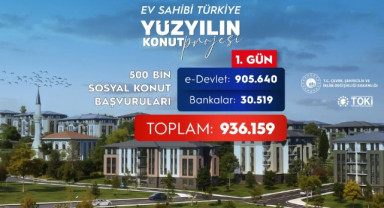 Yüzyılın Konut Projesi’ne İlk Gün 936 Bin 159 Başvuru