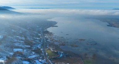 Samsun’da Kış Manzarası: Ladik Gölü’nden Kartpostallık Görüntüler