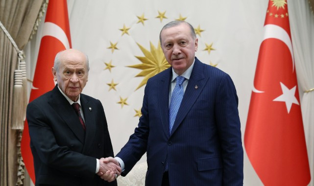 Cumhurbaşkanı Erdoğan, MHP Genel Başkanı Bahçeli’yi Beştepe’de Kabul Etti