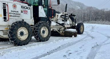 Samsun Büyükşehir Belediyesi Karla Mücadelede Teyakkuzda