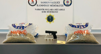Samsun'da Operasyon: 2 Kilo Skunk ve Ruhsatsız Tabanca Ele Geçirildi