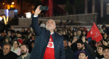 Canik'te Milli Maç Heyecanı Dev Ekranla Paylaşıldı