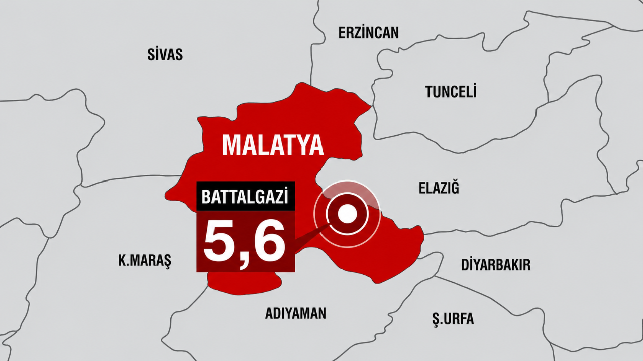 Malatya’da 5,6 Büyüklüğünde Deprem